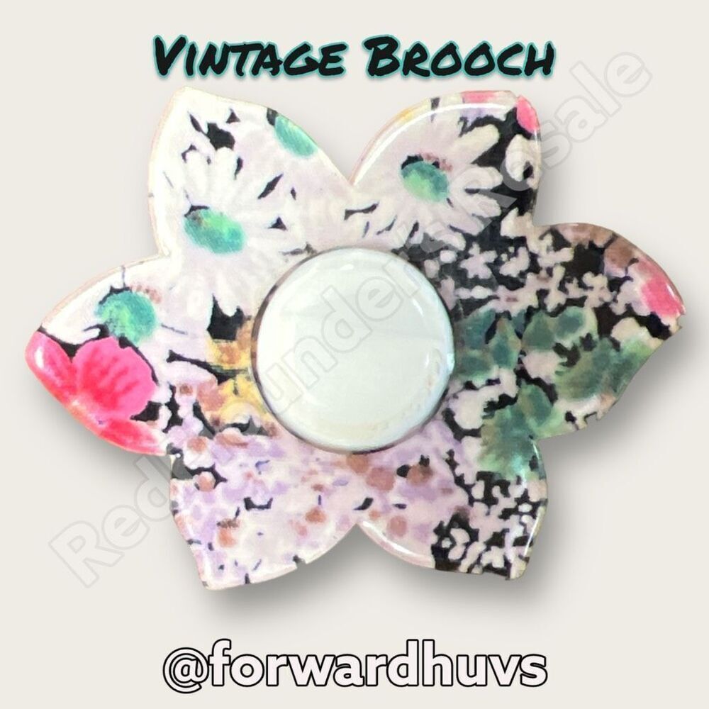Bundle Sale 3 for $15 | Vintage Handcrafted Plastic Floral Brooch
